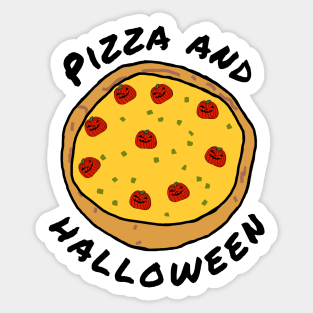 Pizza and Halloween Horror Food Sticker